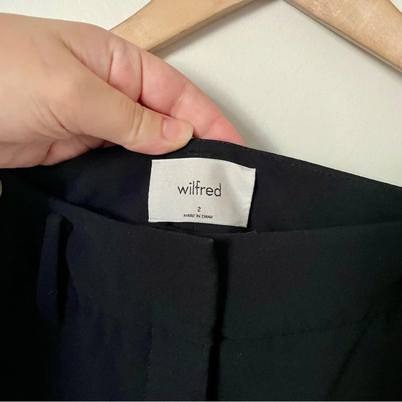 Aritzia Wilfred Tie Front Pant Black - Picture 4 of 8